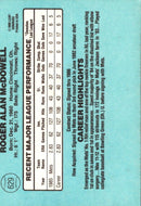 1986 Donruss Roger McDowell