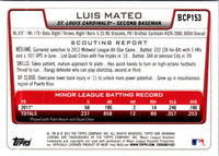 2012 Bowman Chrome Prospects Luis Mateo #BCP153