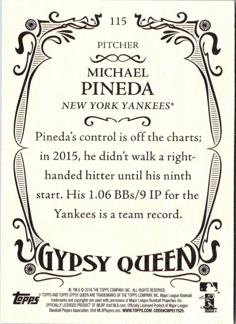 2016 Topps Gypsy Queen Michael Pineda