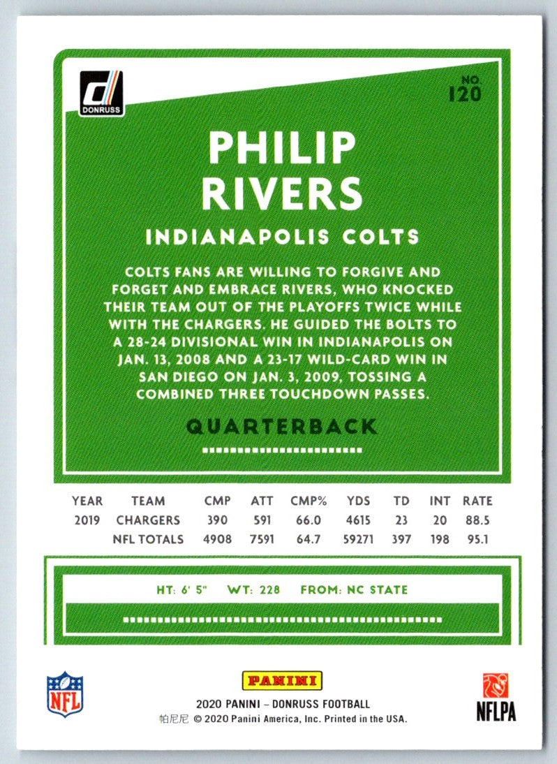 2020 Donruss Philip Rivers