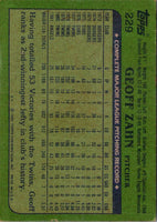 1982 Topps Geoff Zahn #229