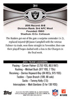 2012 Topps Oakland Raiders: Carson Palmer #311