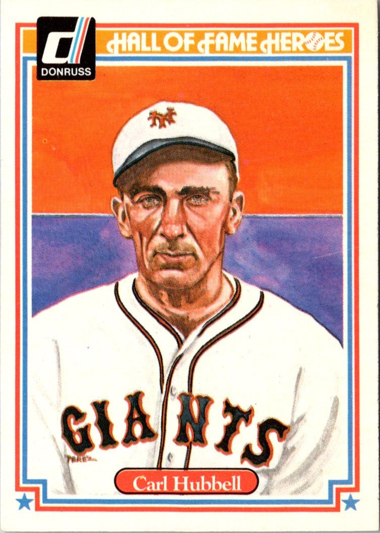 1983 Donruss Hall of Fame Heroes Carl Hubbell