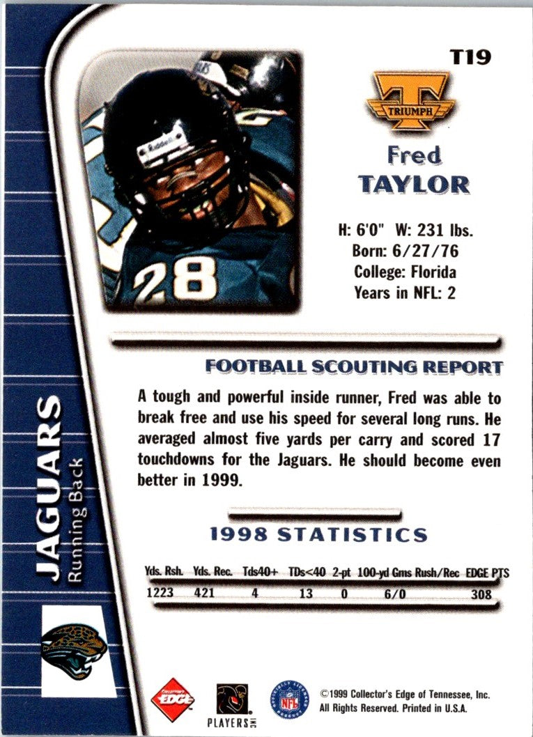 1999 Collector's Edge Triumph Fred Taylor