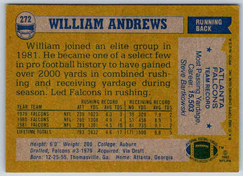 1982 Topps William Andrews