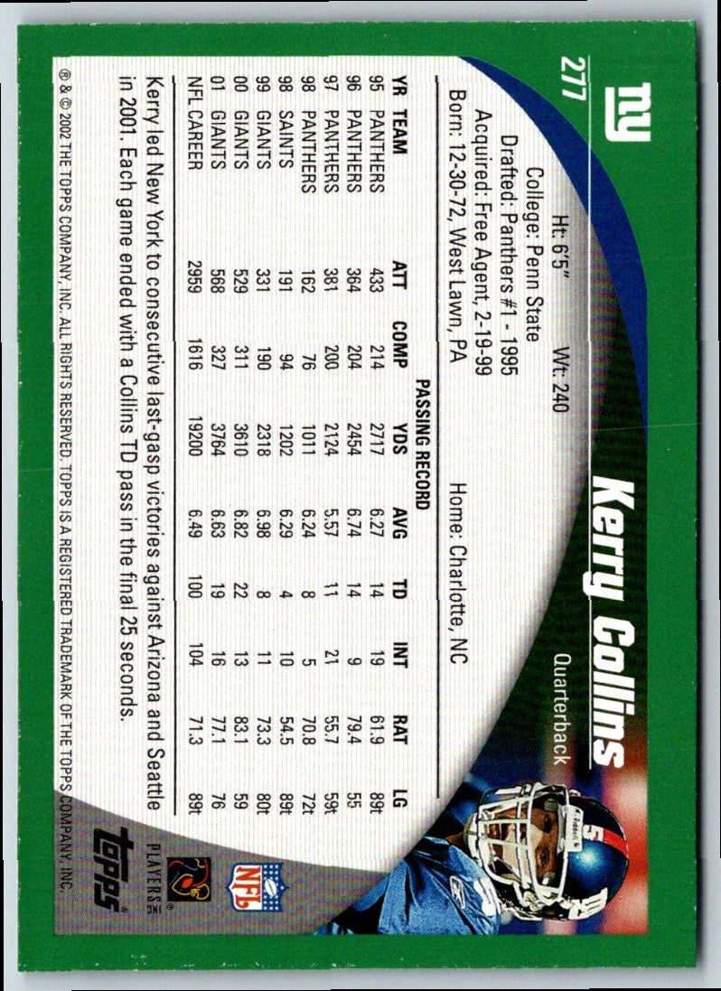 2002 Topps Kerry Collins