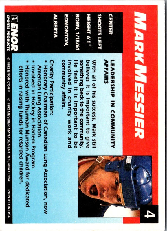 1992 Enor Mark Messier Mark Messier #1