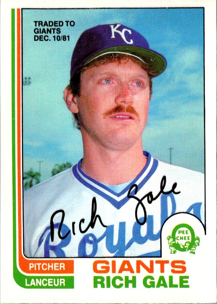 1982 O-Pee-Chee Rich Gale