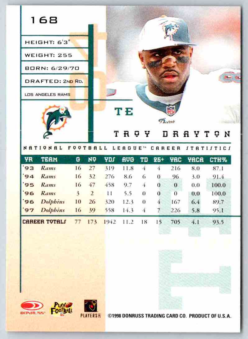 1998 Leaf Rookies And Stars Troy Drayton