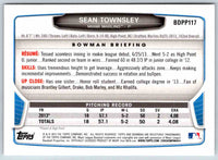 2013 Bowman Sean Townsley #BDPP117