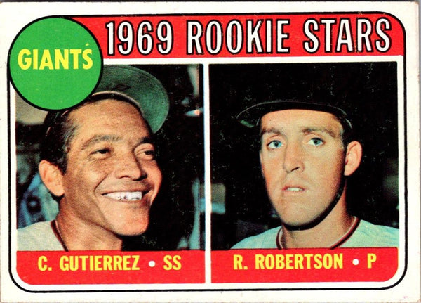 1969 Topps Giants Rookies - Cesar Gutierrez/Rich Robertson #16 VG-EX