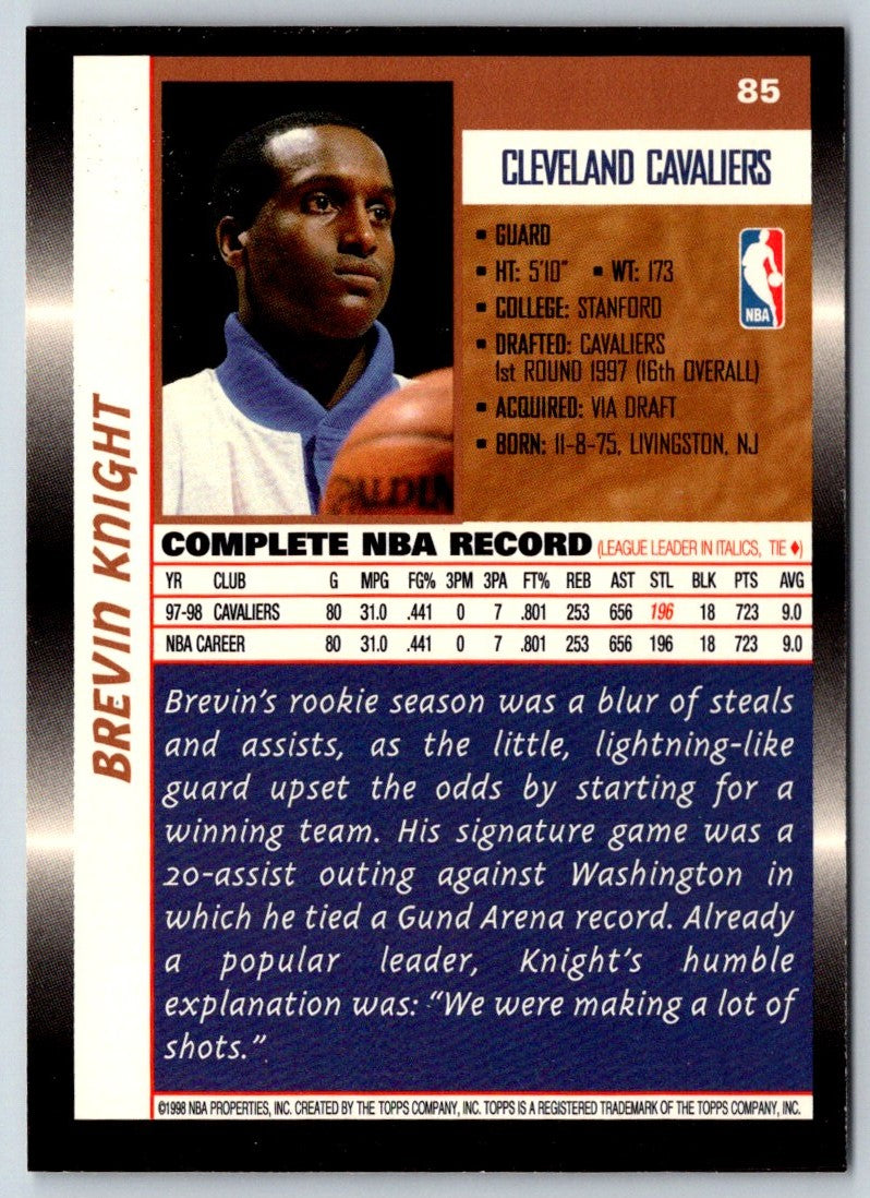 1998 Topps Brevin Knight