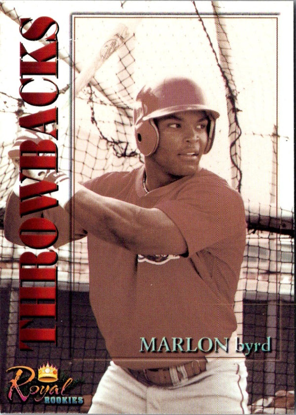 2001 Royal Rookies Throwbacks Marlon Byrd #8