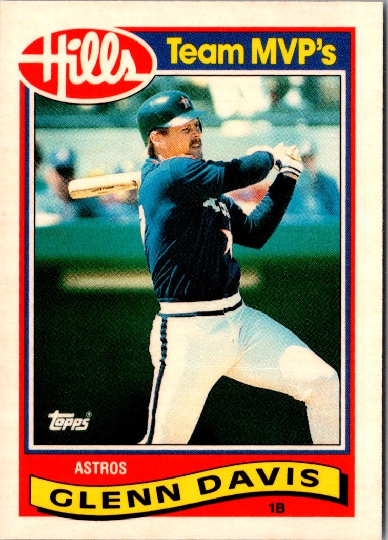 1989 Topps Hills Team MVP's Glenn Davis