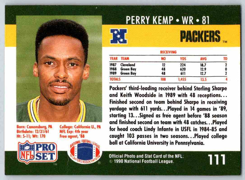 1990 Pro Set FACT Cincinnati Perry Kemp