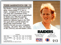 1992 Proset Todd Marinovich #213