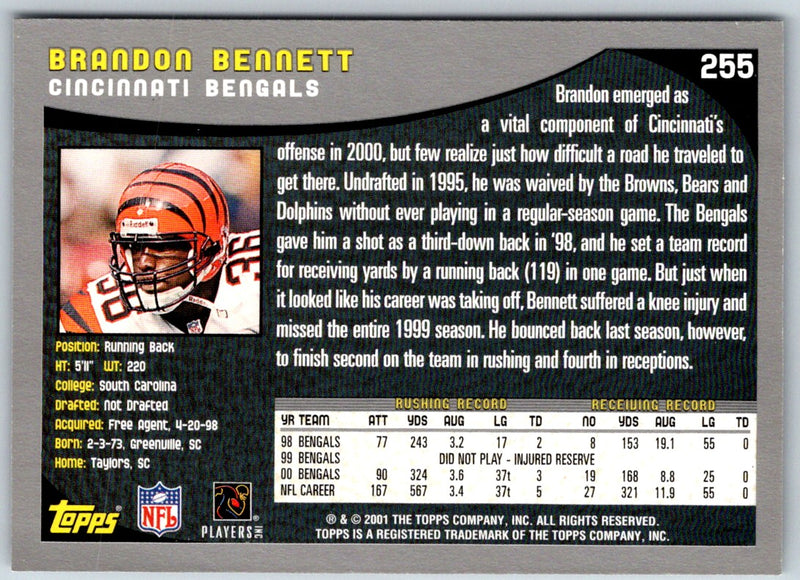 2001 Topps Brandon Bennett