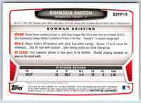 2013 Bowman Brandon Easton #BDPP111