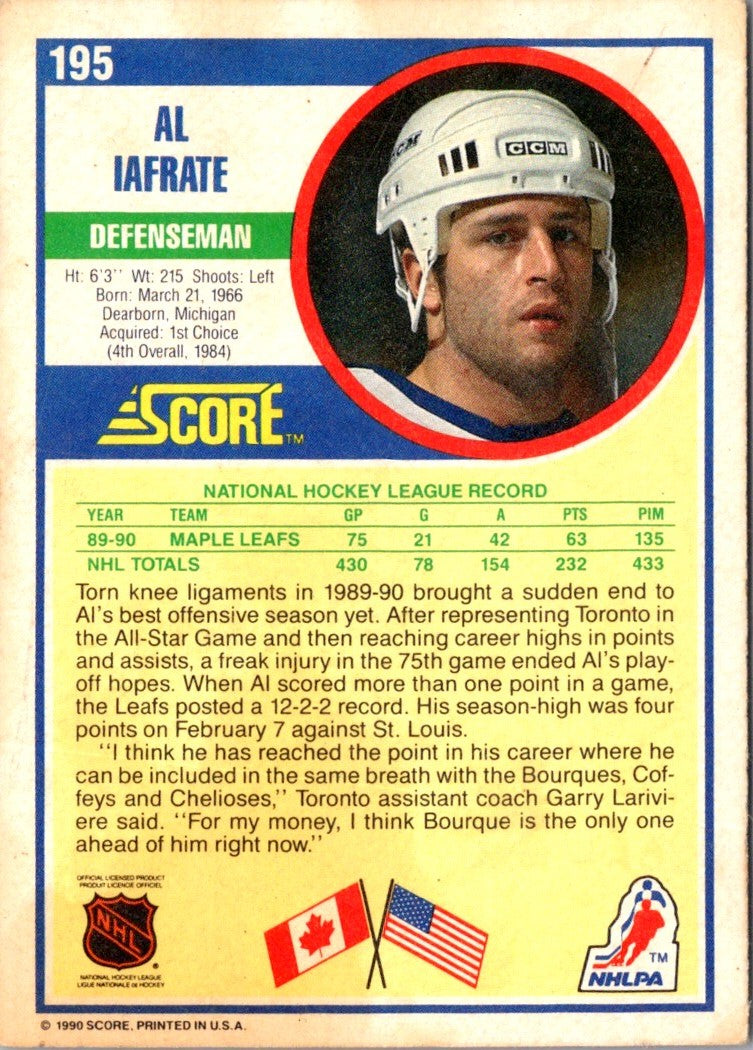 1990 Score Al Iafrate