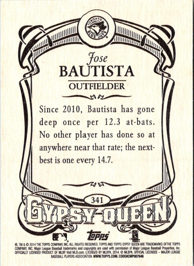 2014 Topps Gypsy Queen Jose Bautista