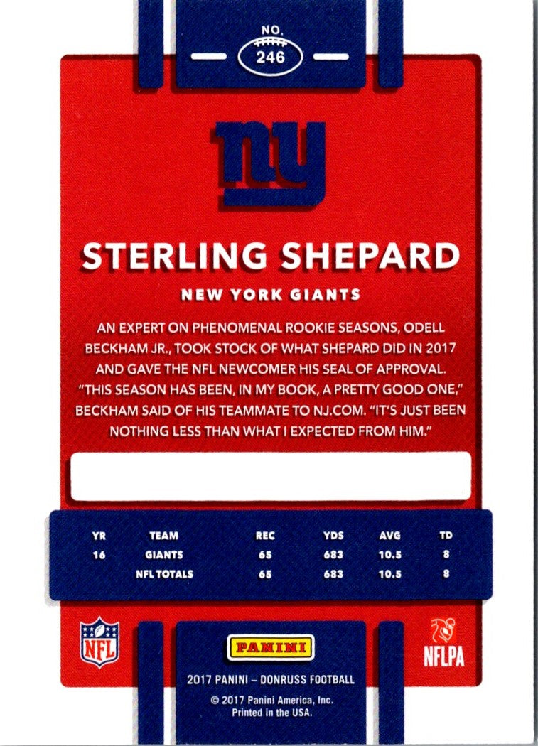 2017 Donruss Sterling Shepard