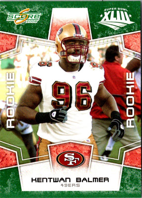 2008 Score Super Bowl XLIII Kentwan Balmer #352