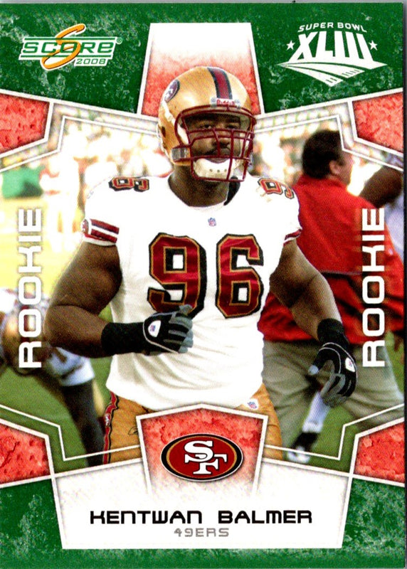 2008 Score Super Bowl XLIII Kentwan Balmer #352
