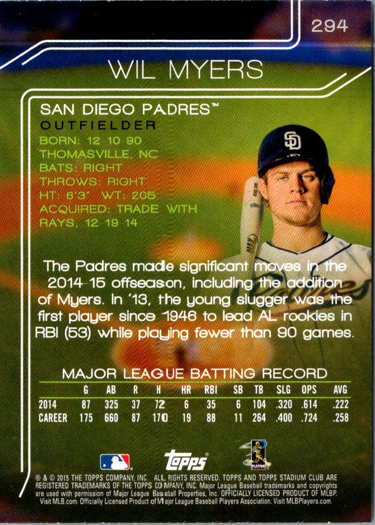 2015 Stadium Club Wil Myers