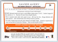 2012 Bowman Xavier Avery #34