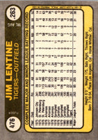 1981 Fleer Jim Lentine #476 Rookie