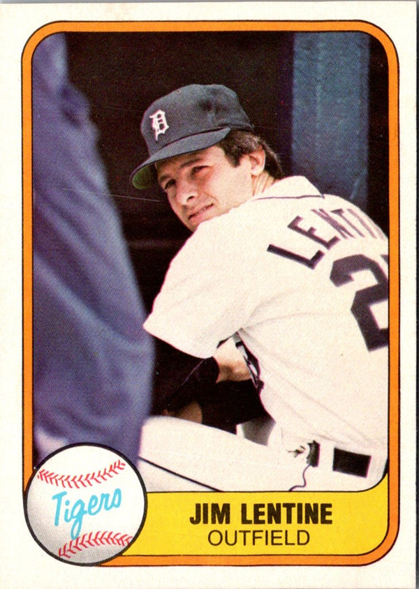 1981 Fleer Jim Lentine #476 Rookie