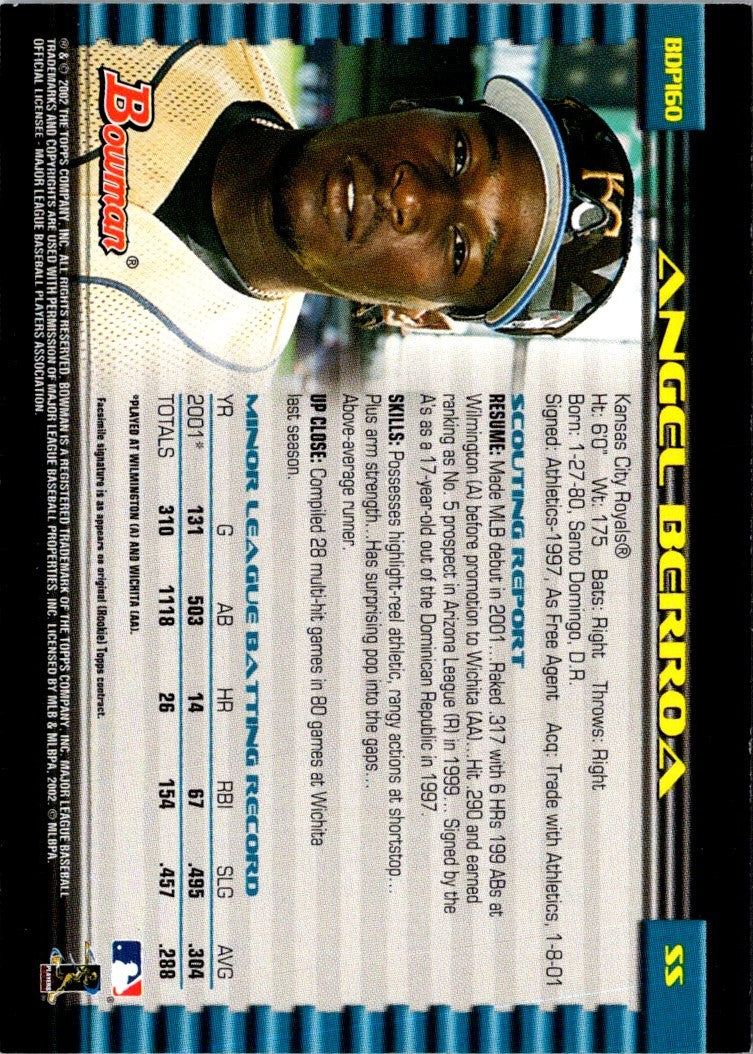 2002 Bowman Draft Picks & Prospects Angel Berroa