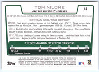 2012 Bowman Tom Milone #44