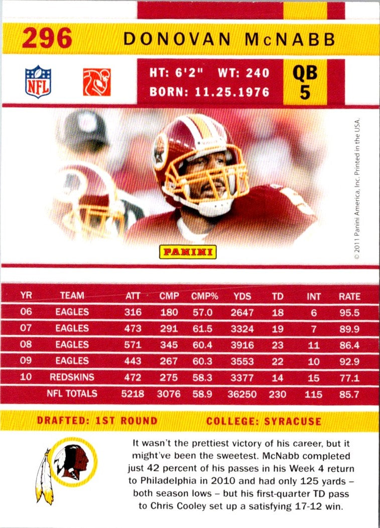 2011 Score Donovan McNabb