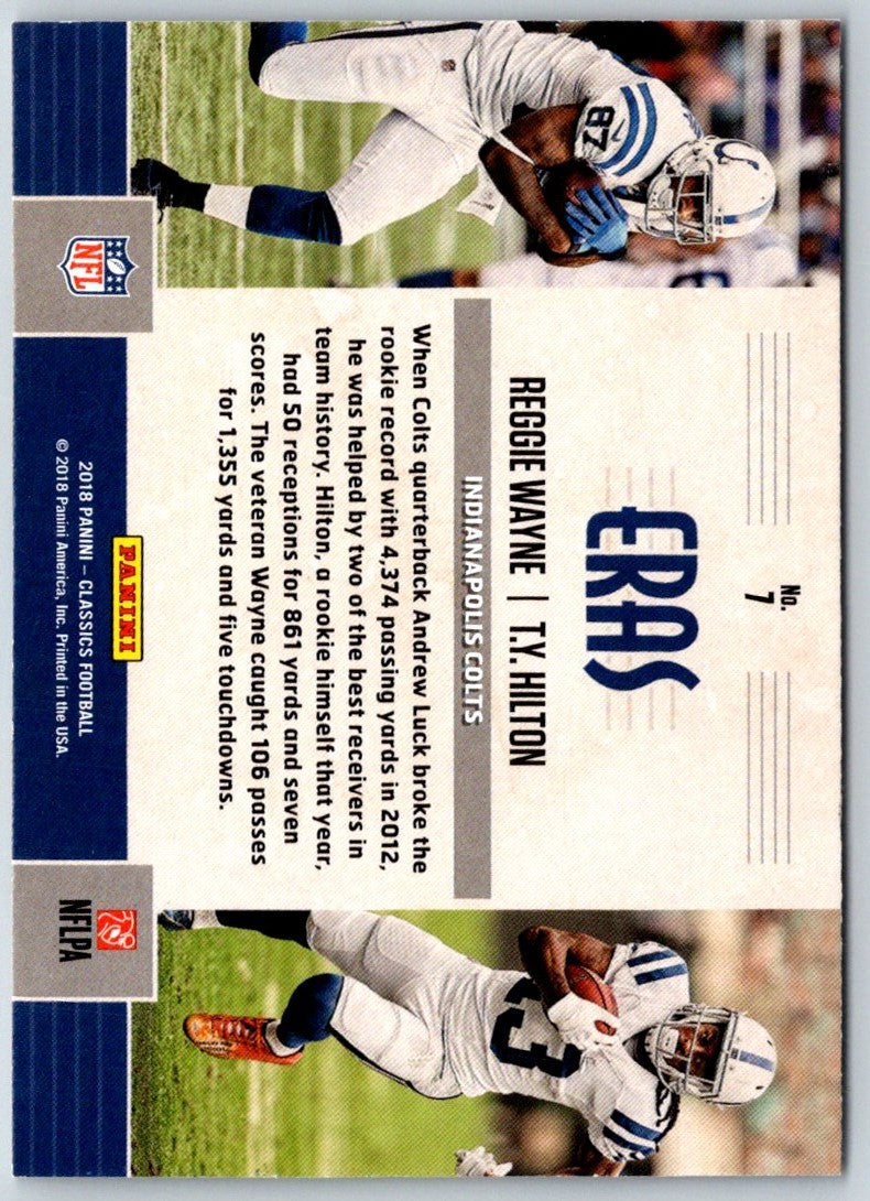 2017 Panini Classics Classic Combos Signatures Peyton Manning/Reggie Wayne