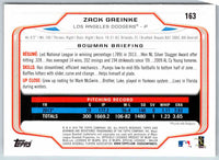 2014 Bowman Zack Greinke #163