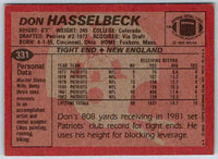 1983 Topps Don Hasselbeck #331