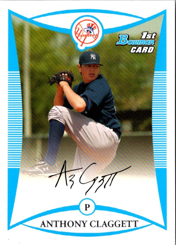 2008 Bowman Prospects Anthony Claggett #BP12