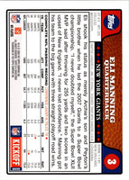 2008 Topps Kickoff Eli Manning #3