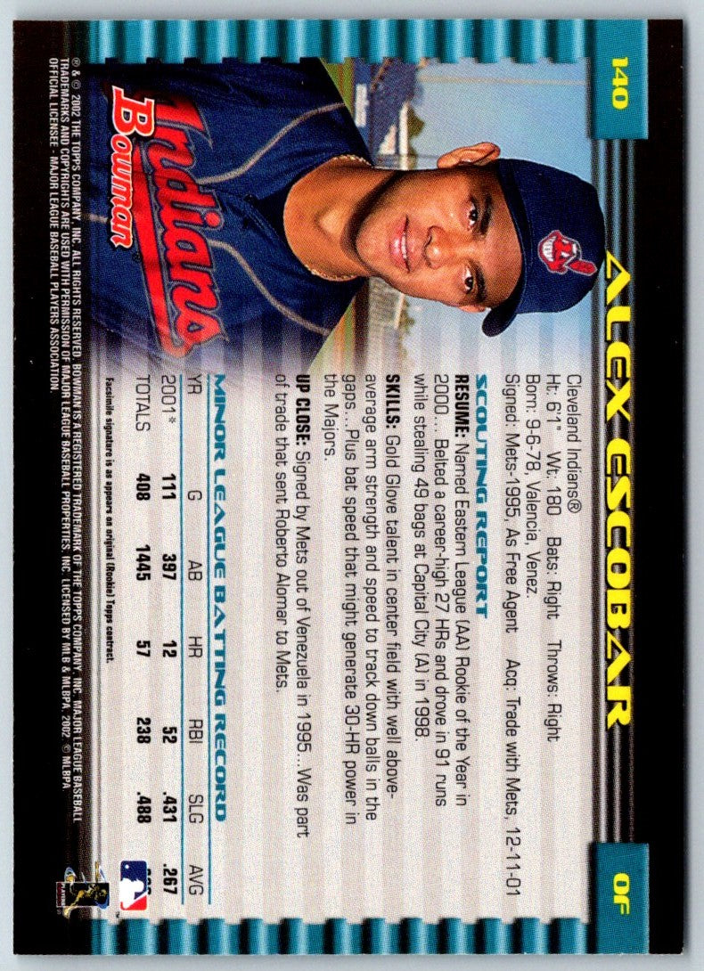 2002 Bowman Alex Escobar