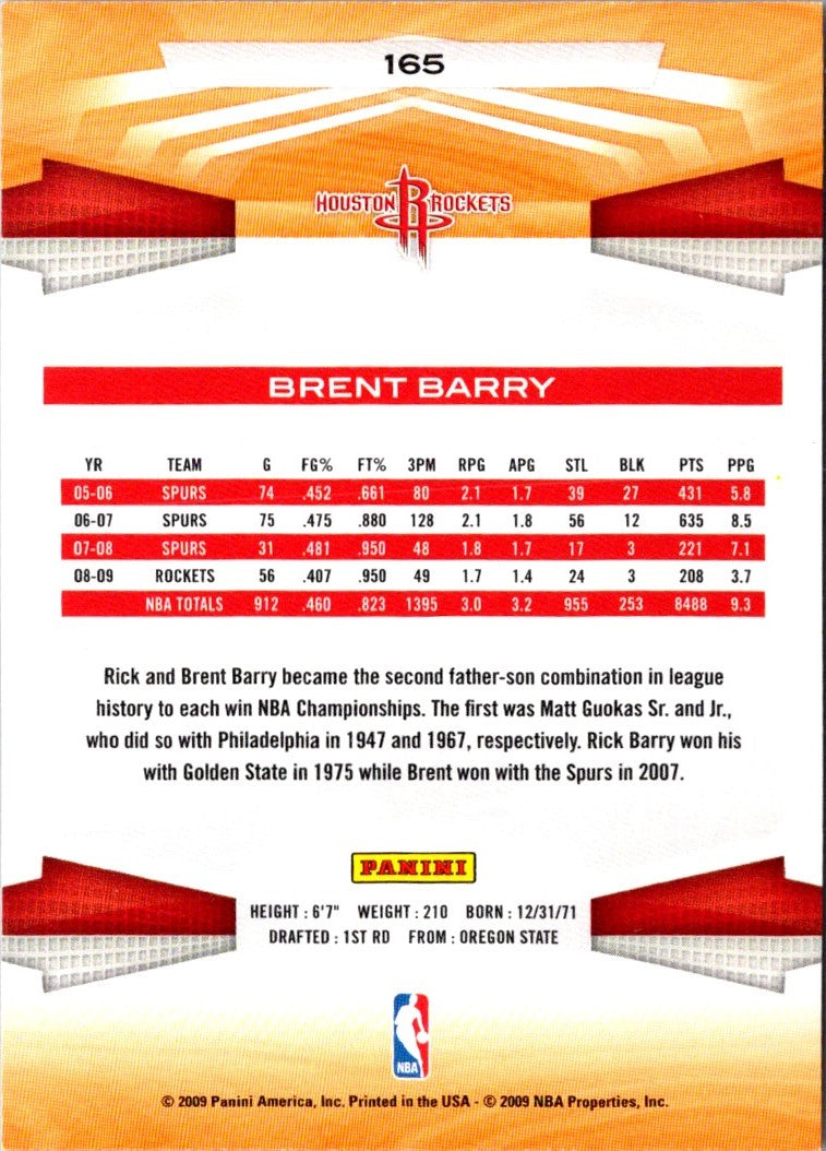 2009 Panini Brent Barry