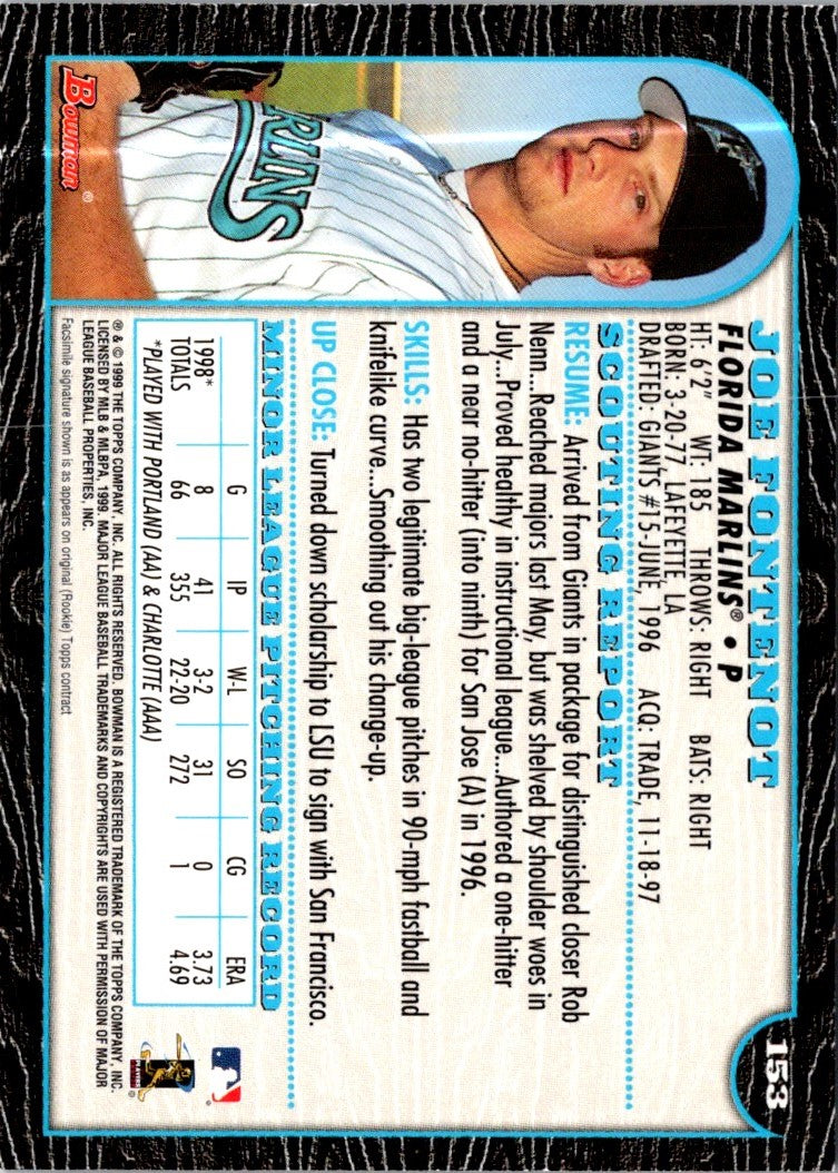 1999 Bowman Joe Fontenot