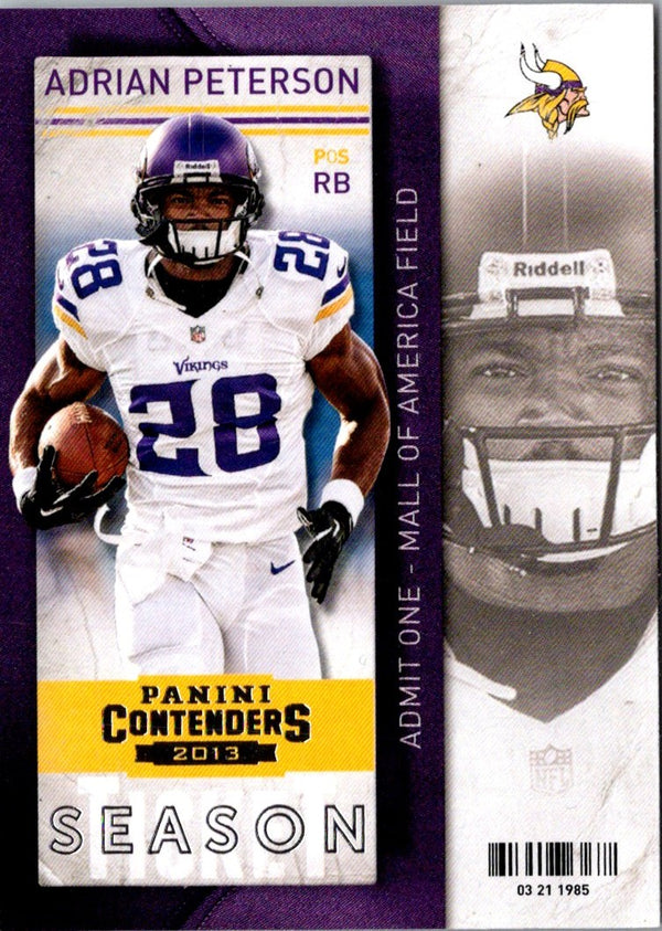 2013 Panini Contenders Adrian Peterson #100