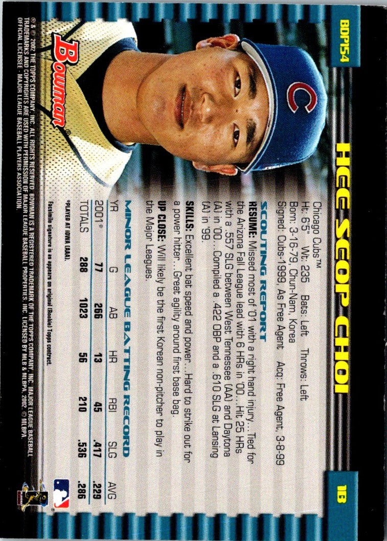 2002 Bowman Draft Picks & Prospects Hee Seop Choi