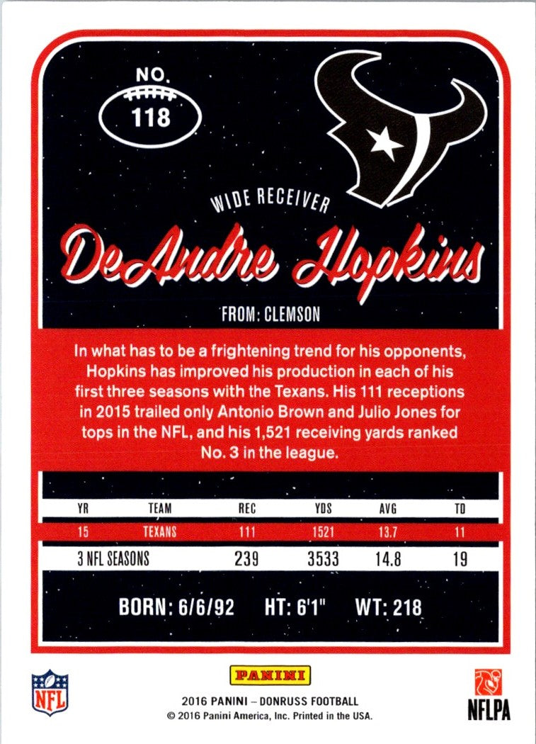 2016 Donruss DeAndre Hopkins