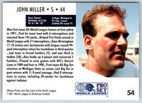 1991 Proset World League John Miller #54