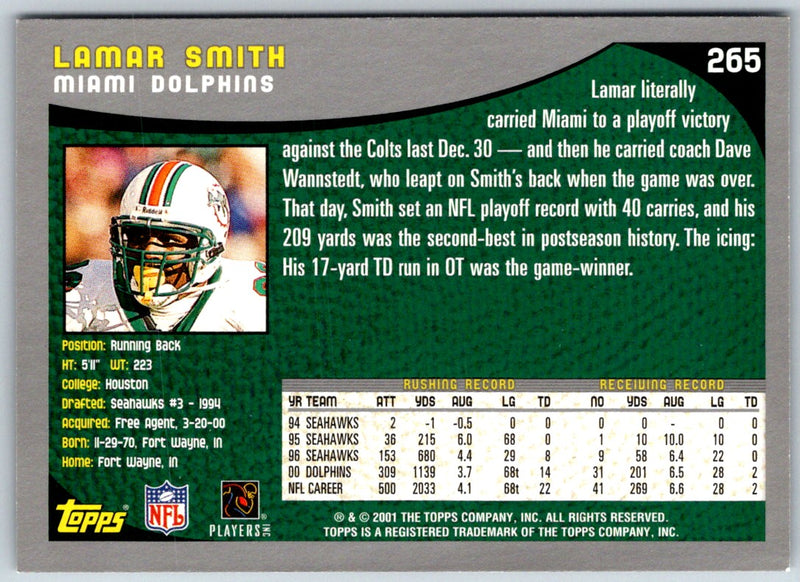 2001 Topps Lamar Smith