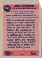 1991 Topps Football Jeff Herrod #343