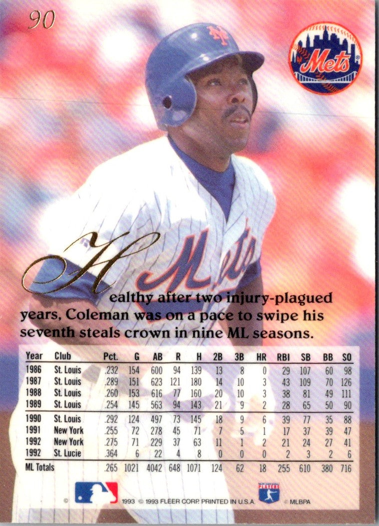 1993 Flair Vince Coleman