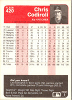1985 Fleer Chris Codiroli #420